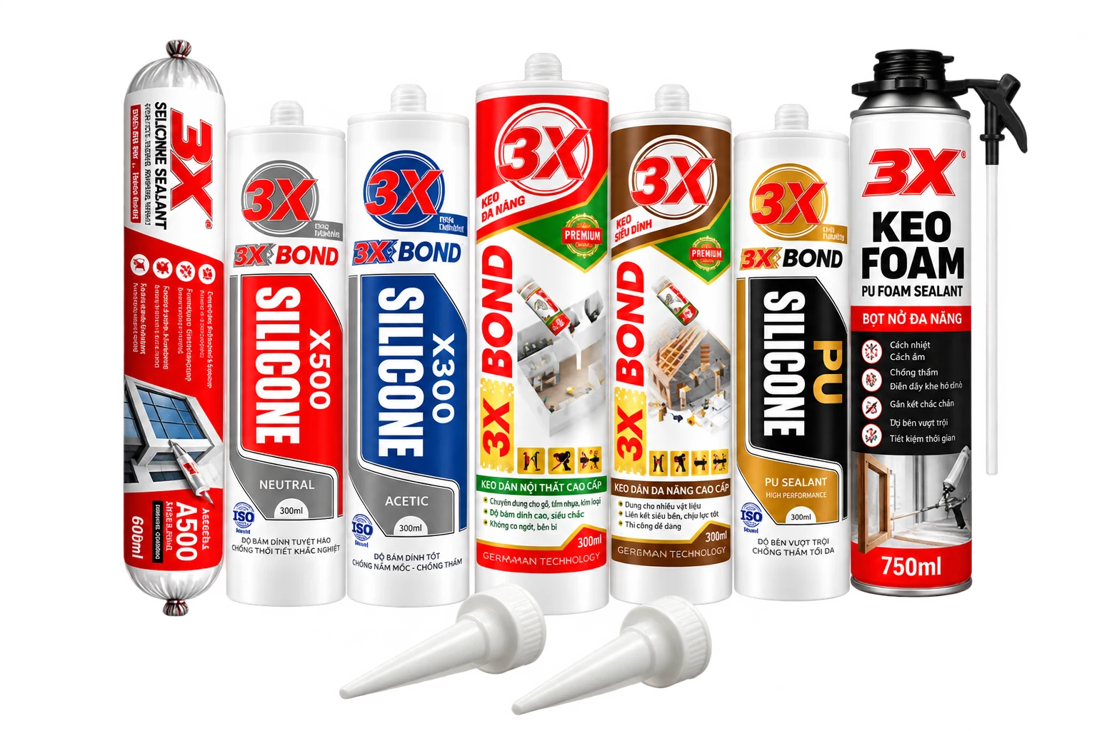 Các dòng keo và silicone 3X-BOND