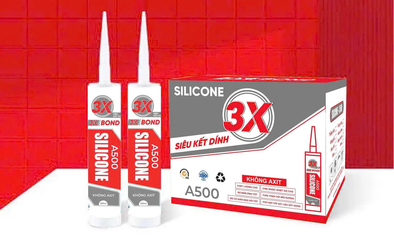 Silicone 3X-BOND X500 chai 300ml và thùng 24 chai